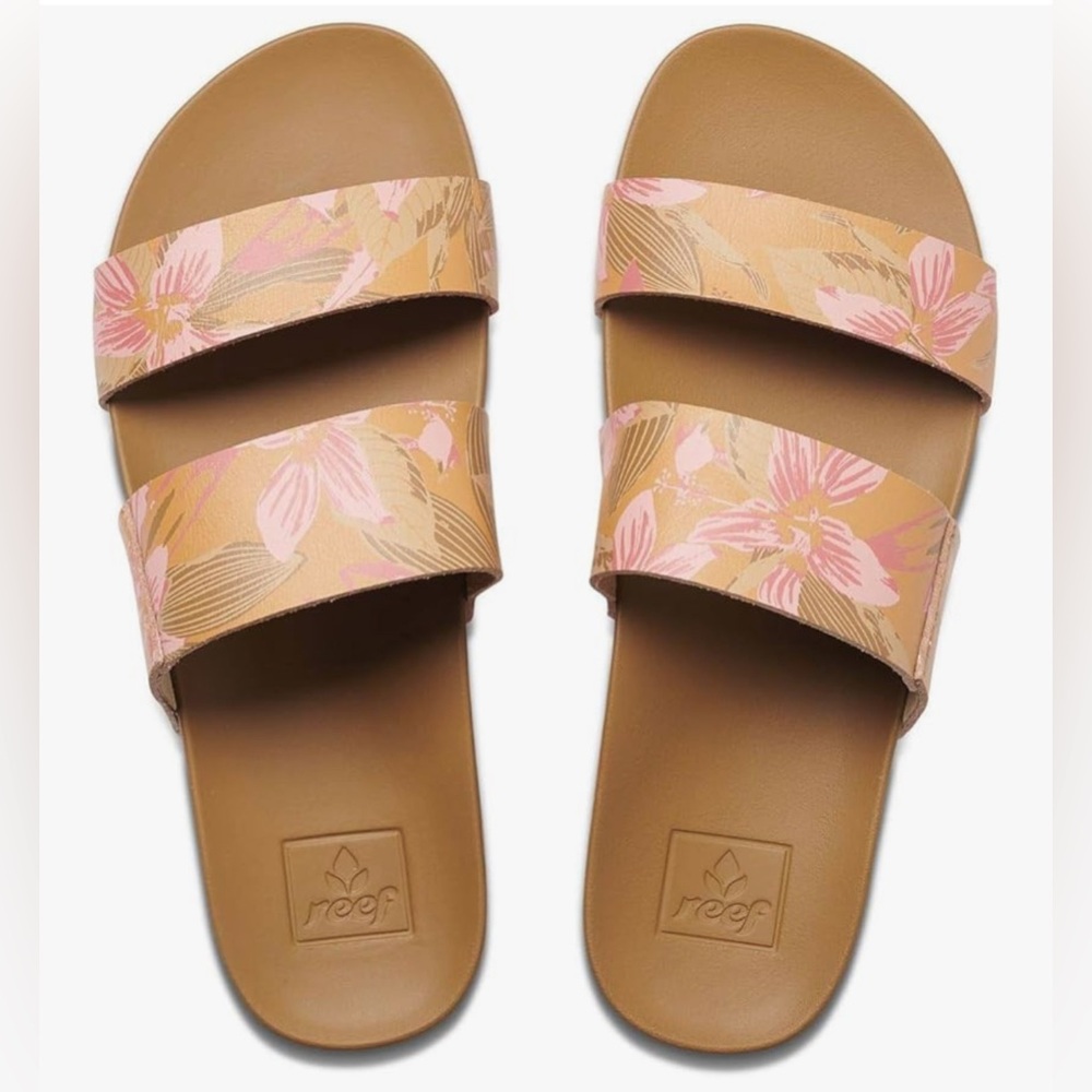 REEF WOMEN’S CUSHION VISTA SANDAL, 8, HIBISCUS (NWOT)